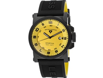 $555 off Swiss Legend 40030-BB-07 Sportiva Yellow Silicone Watch