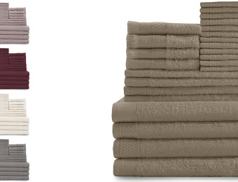 63% off Baltic Linen Company 100% Cotton Complete 24-Pc Towel Set