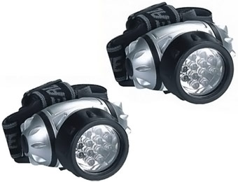 67% off 2 TDD 12 LED Adjustable Head-Lamps w/Pivoting Lights