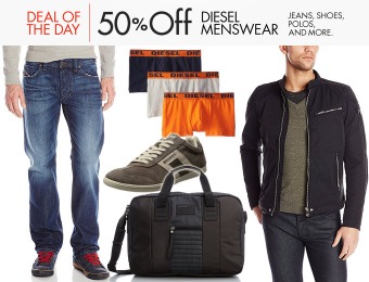 50% off Diesel Menswear - Jeans, Shoes, Polos, Jackets, Underwear