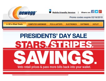 Newegg President's Day Sale Event - Tons of Hot Deals