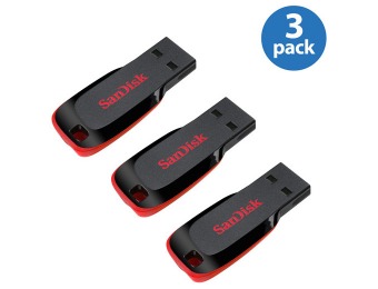 $11 off SanDisk CZ50 8GB USB Flash Drives - 3 Included