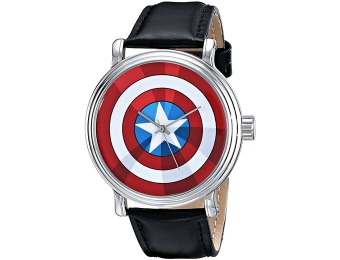 $10 off Marvel Comics Men's The Avengers Captain America Watch