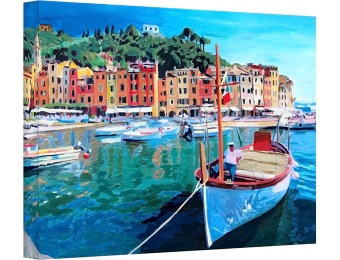 96% off Tranquility of The Harbour of Portofino Gallery Canvas