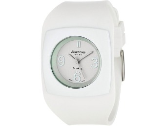 91% off Essential by A.B.S Women's White Silicon Strap Watch