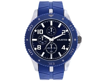 70% off Kenneth Cole Chronograph Watch with Blue Silicone Strap