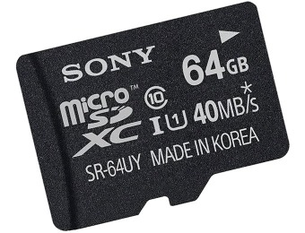 42% off Sony 64GB microSDXC Class 10 UHS-1 Memory Card