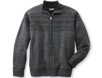 88% off Outdoor Life Men's Fleece-Lined Sweater Jacket