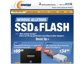 Newegg SSD & Flash Memory Sale + Other Great Deals