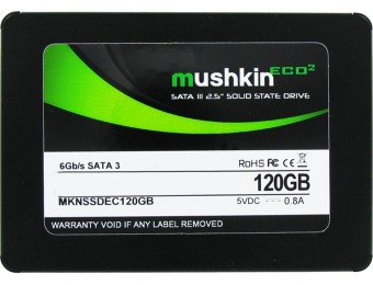 Deal: Mushkin Enhanced ECO2 2.5" 120GB SSD, MKNSSDEC120GB