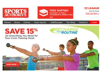 Extra 15% off Fitness Equipment at Sports Authority