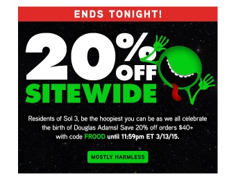 Save an Extra 20% off Your $40+ Purchase at ThinkGeek