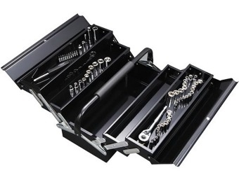 37% off Stanley Cantilever Metal Toolbox with a 30-piece Socket Set