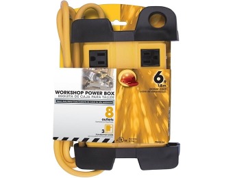 83% off Workshop 8-Outlet 5+3 Metal Power Box w/ 6' Cord & Wrap