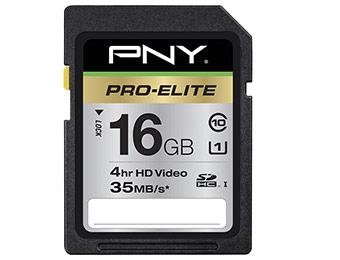 70% off PNY Pro Elite 16GB Class 10 SDHC Memory Card