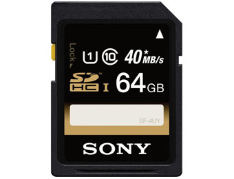 70% off Sony SF64UY/TQMN 64GB SDHC/SDXC Class 10 Memory Card