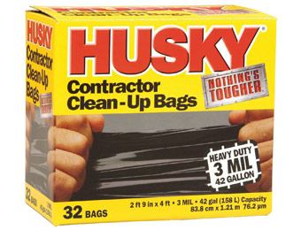 49% off Husky 42-Gallon Contractor Clean-Up Bags (32-Count)