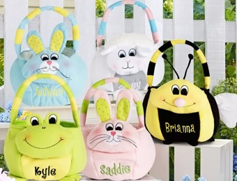 27% off Personalized Plush Easter Baskets, Available in 5 styles