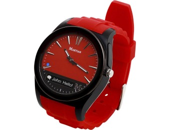 $91 off Martian Watches Notifier Watch for Smartphones (Red)