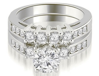 $14,745 off 1.70 Cttw Round-Cut Diamond 18k White Gold Bridal Set