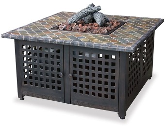 Extra $100 off Square LP Gas Fire Pit with Slate Mantel