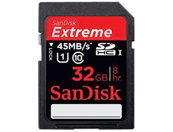 65% off SanDisk Extreme 32GB SDHC UHS-1 Class 10 Memory Card