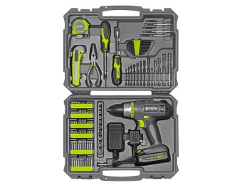 $100 off Evolv 107-Piece Cordless Lithium Drill & Project Toolkit