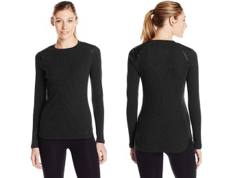 76% off Marc New York Women's Leather Trim Thermal Top