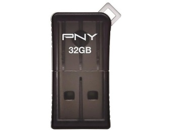 47% off PNY Micro Sleek Attaché 32GB USB 2.0 Flash Drive - Gray