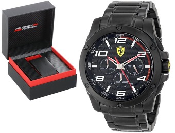 $324 off Ferrari Men's Analog Display Black Watch