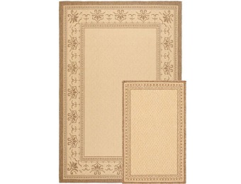 $115 off Indoor and Outdoor 6 ft.6 in. x 9 ft.6 in. Natural Rug Set