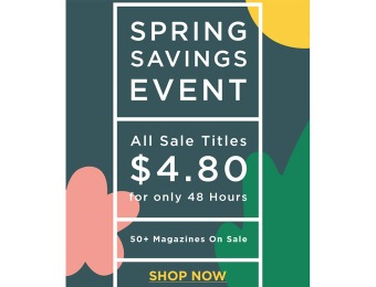 DiscountMags Spring Magazine Sale - All Sale Titles $4.80 per year