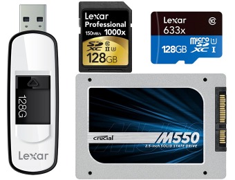 Up to 65% off Crucial and Lexar Memory Cards, Flash Drives, SSD