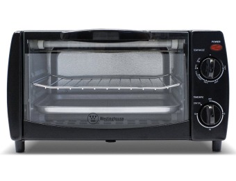 $19 off Westinghouse WTO1010B 4 Slice Toaster Oven, Black