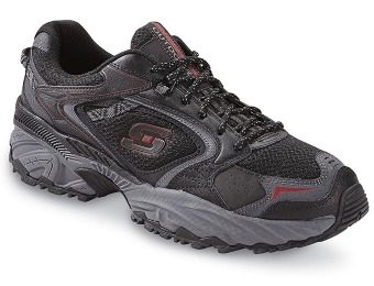 50% off Skechers Men's One Up Black/Red Athletic Shoes