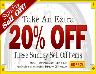 Extra 20% off Sunday Sell Off Items at Bike Nashbar