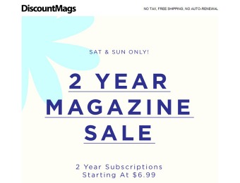 DiscountMags 2-Yr Magazine Subscription Sale, 75+ Titles