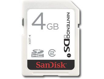 80% off SanDisk 4GB SDHC Memory Card for Nintendo DSi