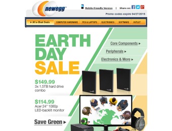 Newegg Earth Day Sale - Tons of Top-rated Deals