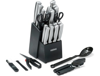 33% off Farberware 25-Pc Stainless Steel Cutlery Set w/ Block