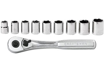 50% off Craftsman 10 pc. 3/8 in. Metric Socket Wrench Set