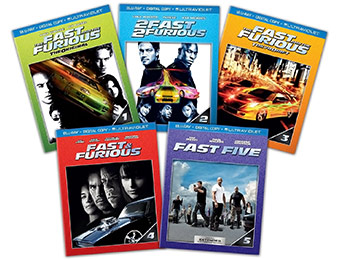 63% off Fast and Furious 1-5 (Blu-ray + Digital + UltraViolet)