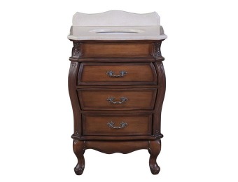 $891 off Belle Foret 24" Vanity in Aged Walnut with Marble Top