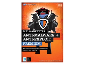$20 off Malwarebytes Anti-Malware + Anti-Exploit Premium, 3PCS / 1yr