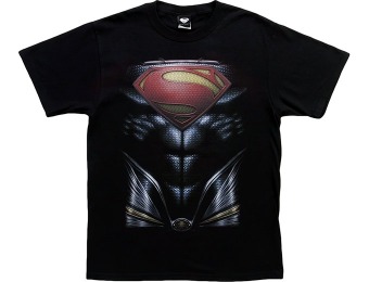 75% off Man of Steel Superman Costume T-Shirt, Adult
