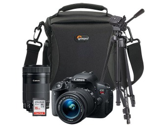 $385 off Canon EOS Rebel T5i 18.0MP DSLR Camera Bundle
