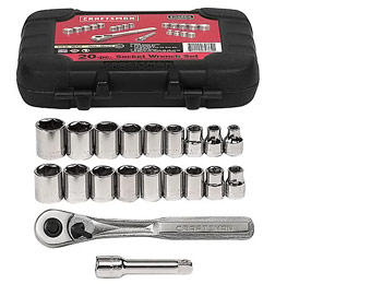 50% off Craftsman 20-pc Inch and Metric 3/8 in. Socket Set