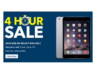 Best Buy 4 Hour Sale - $100 off iPad Air 2