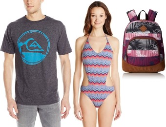 50% off Quiksilver and Roxy Clothing, Swimwear & Backpacks