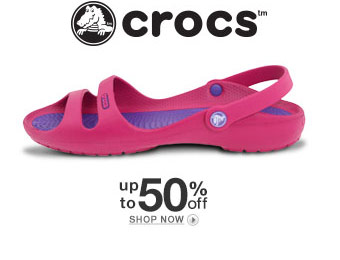 Up to 50% off Crocs Footwear & Accessories